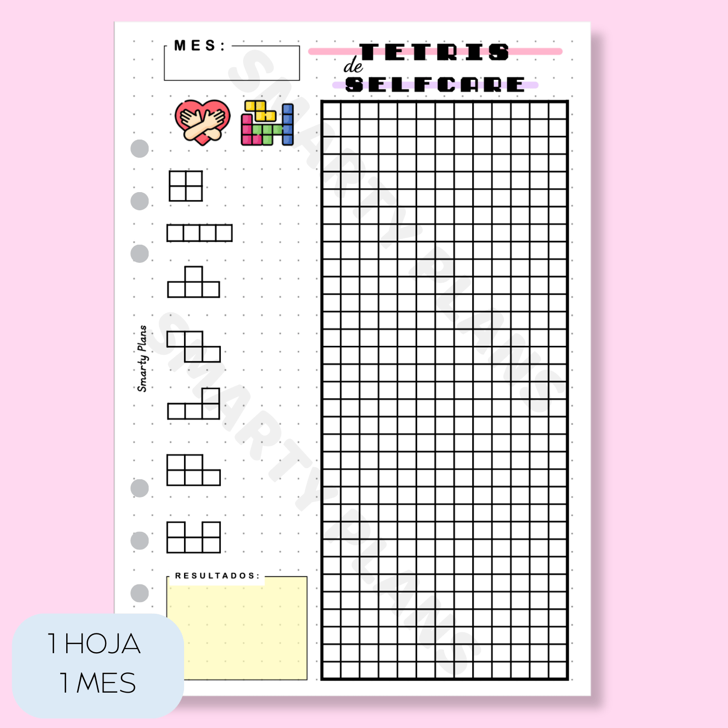 Plantilla Mensual - Tetris Selfcare