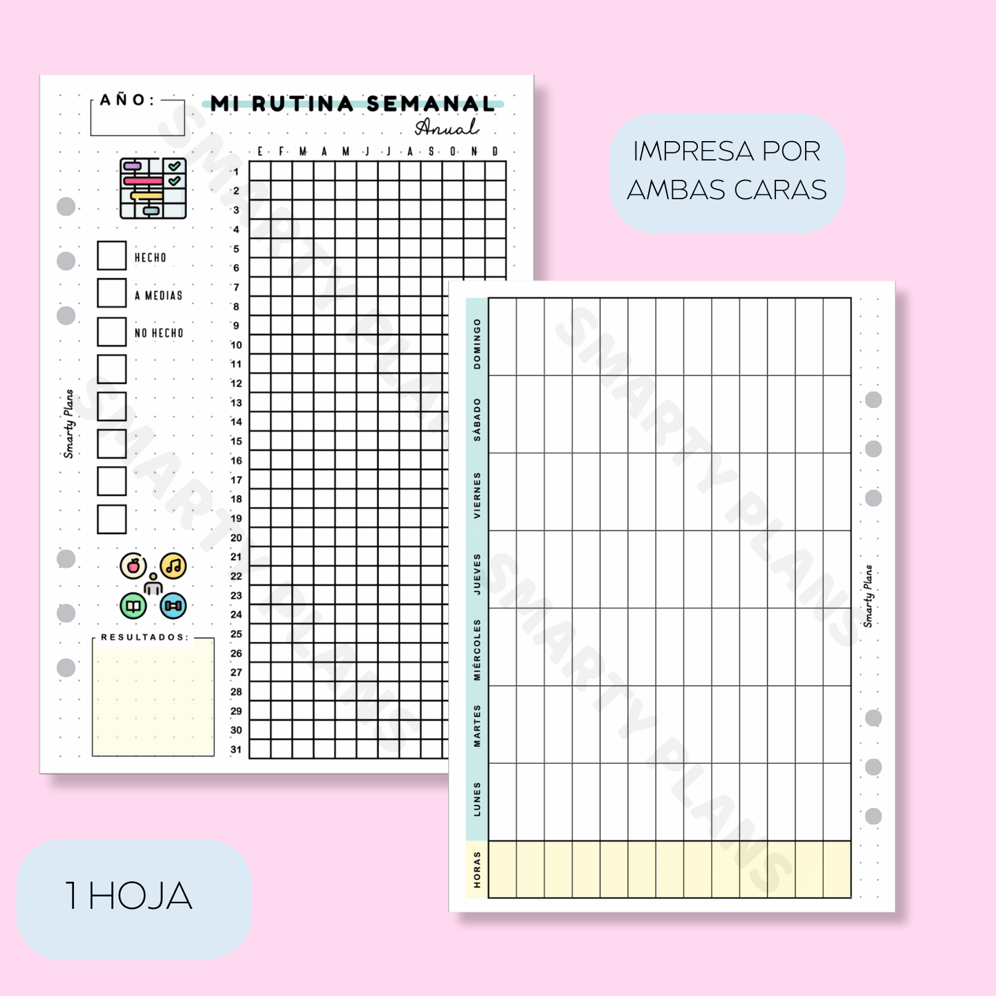Hoja Anual - Mi Rutina Semanal