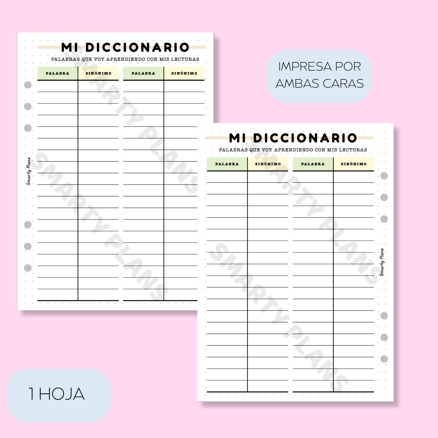 Plantilla Lectura - Mi Diccionario