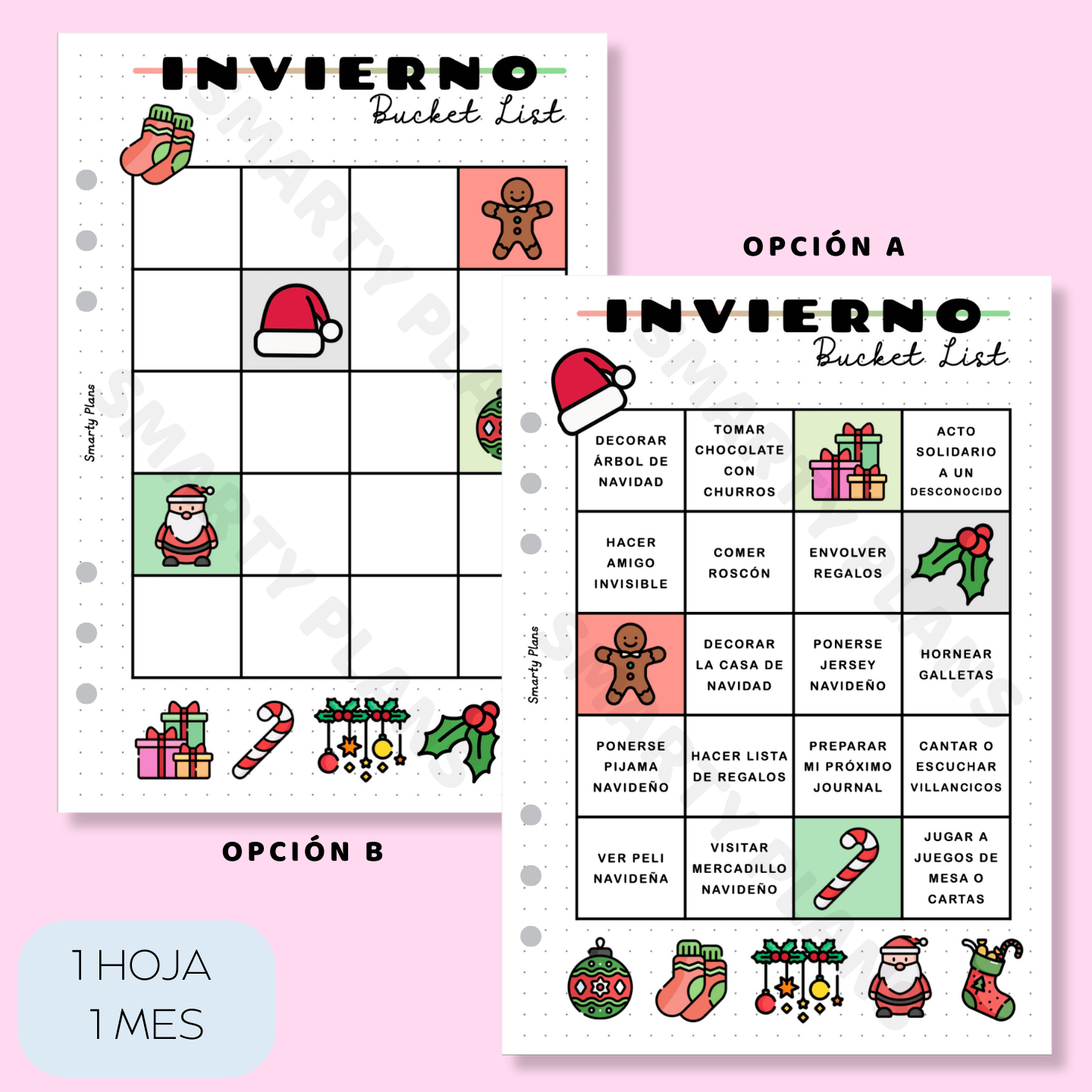 Plantilla Individual - Bucket List Invierno