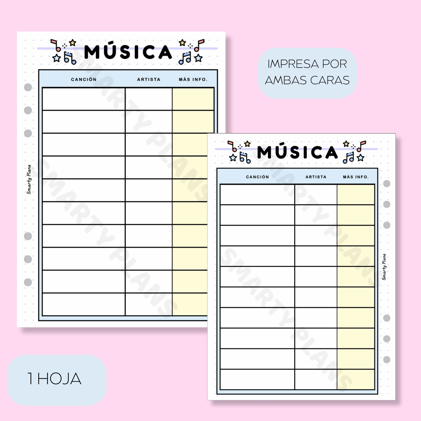 Plantilla Individual Eventos - Música