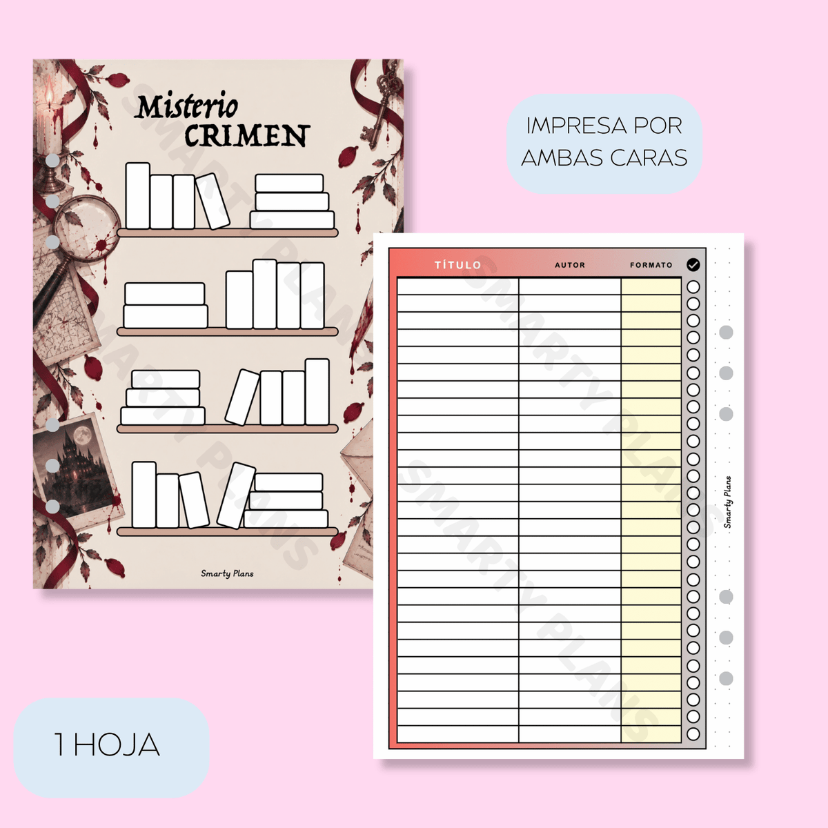 Plantilla Lectura Géneros - Libros de Misterio/Crimen
