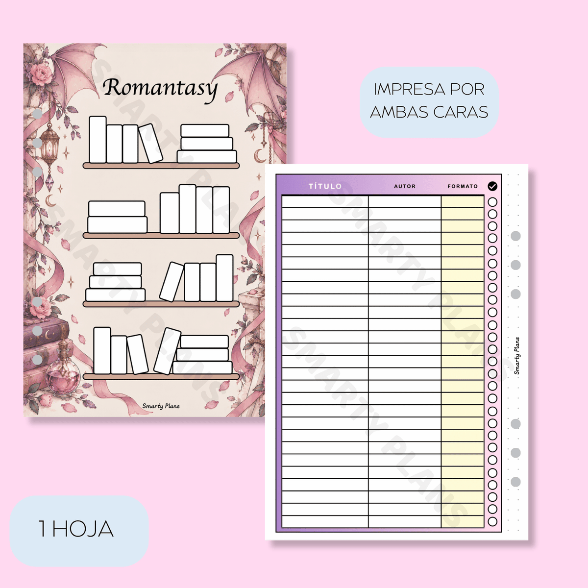 Plantilla Lectura Géneros - Libros Romantasy