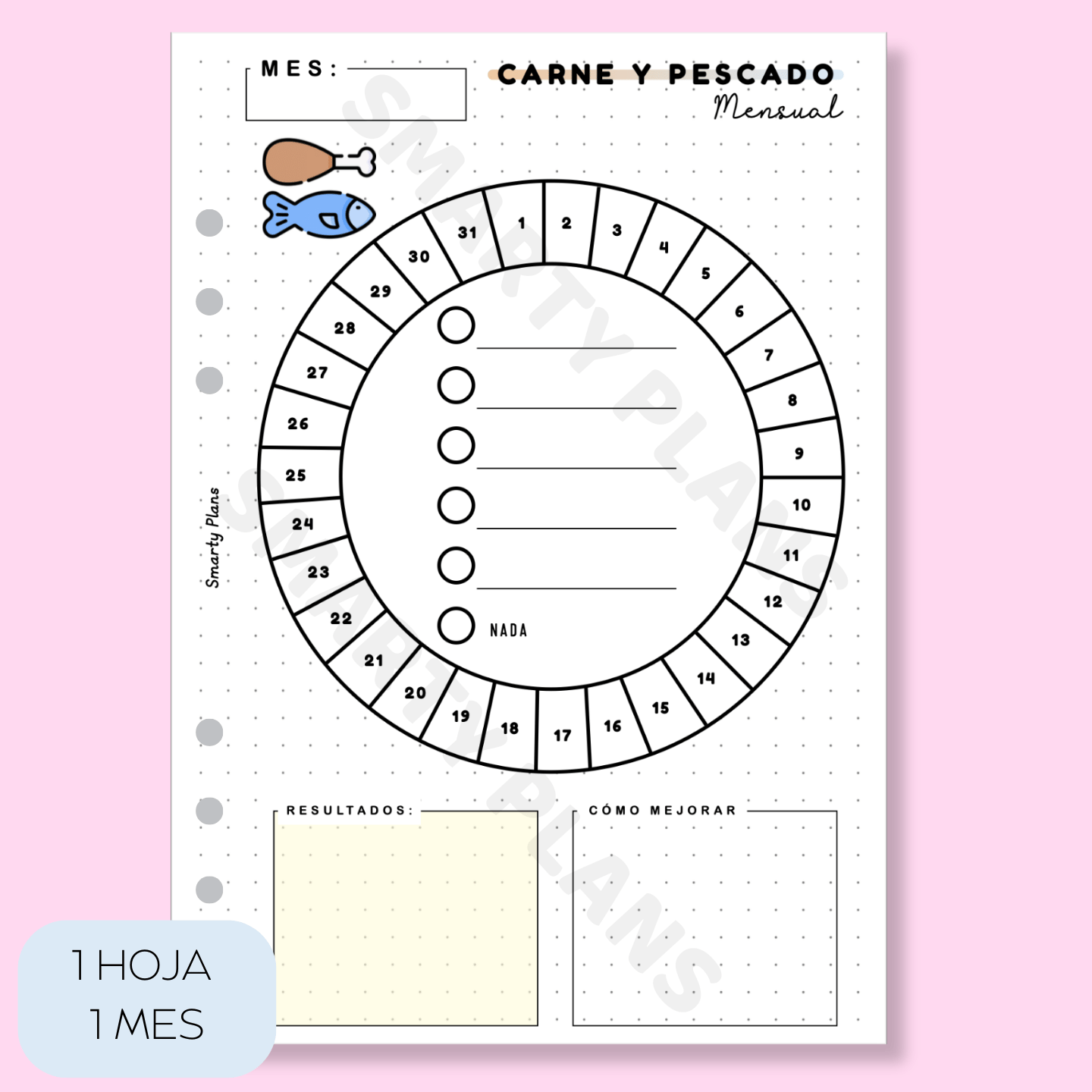 Plantilla Mensual - Alimentación Carne y Pescado