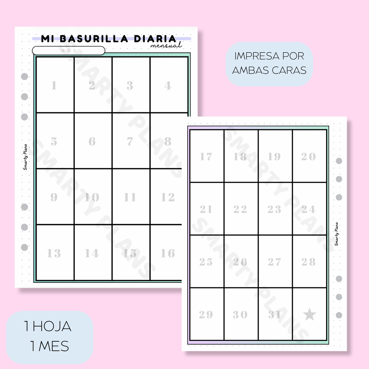 Plantilla Mensual - Basurilla Diaria