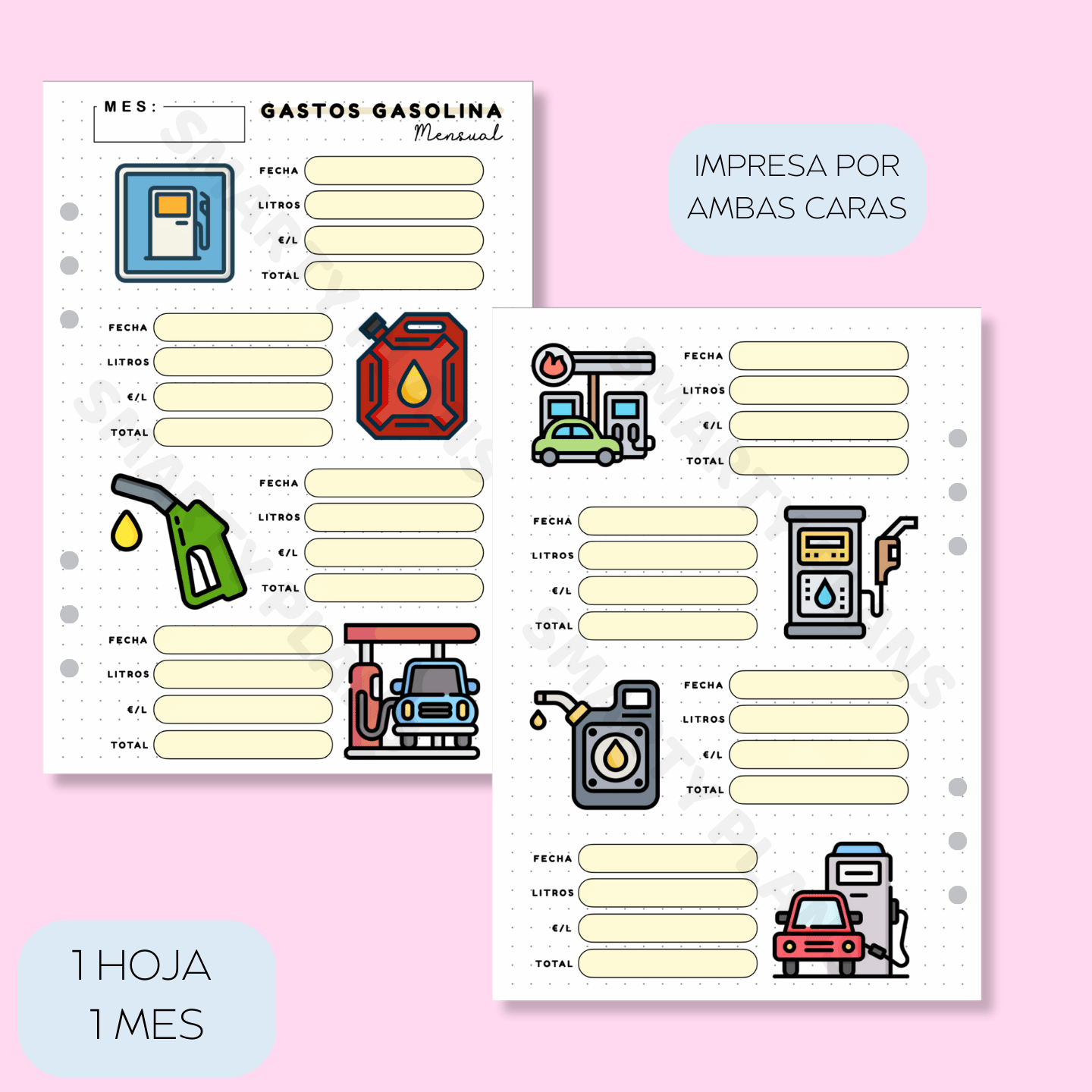 Plantilla Individual Finanzas - Gastos Gasolina
