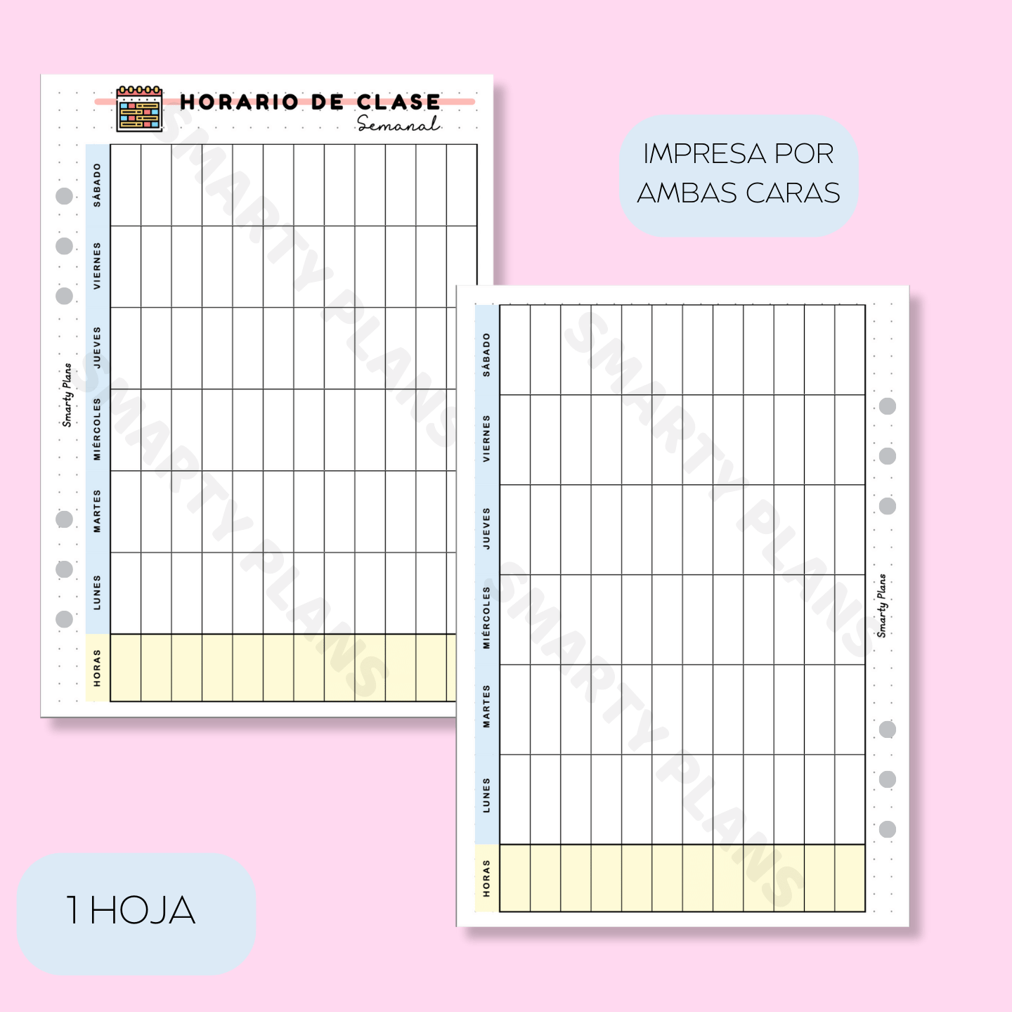 Plantilla Individual - Horario de Clase