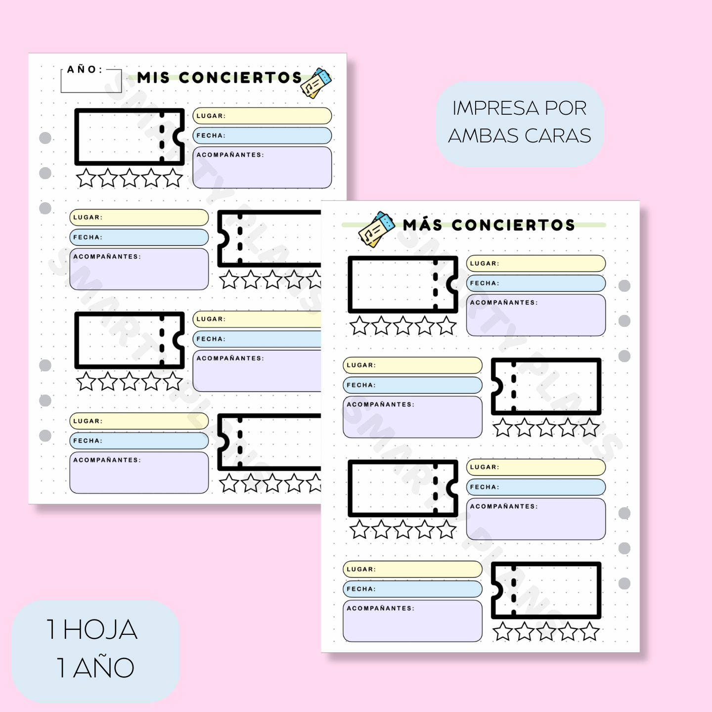 Hoja Anual - Mis Conciertos