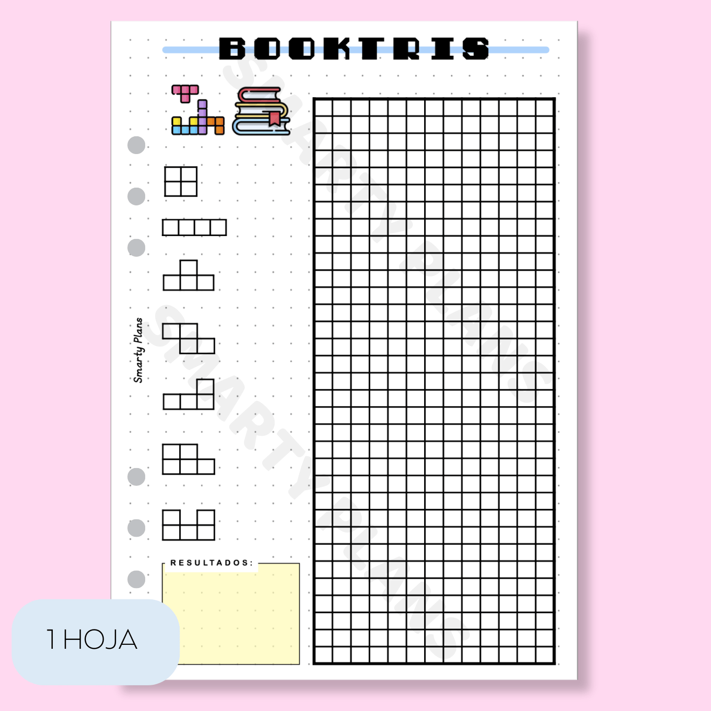 Plantilla Individual - Tetris de Libros
