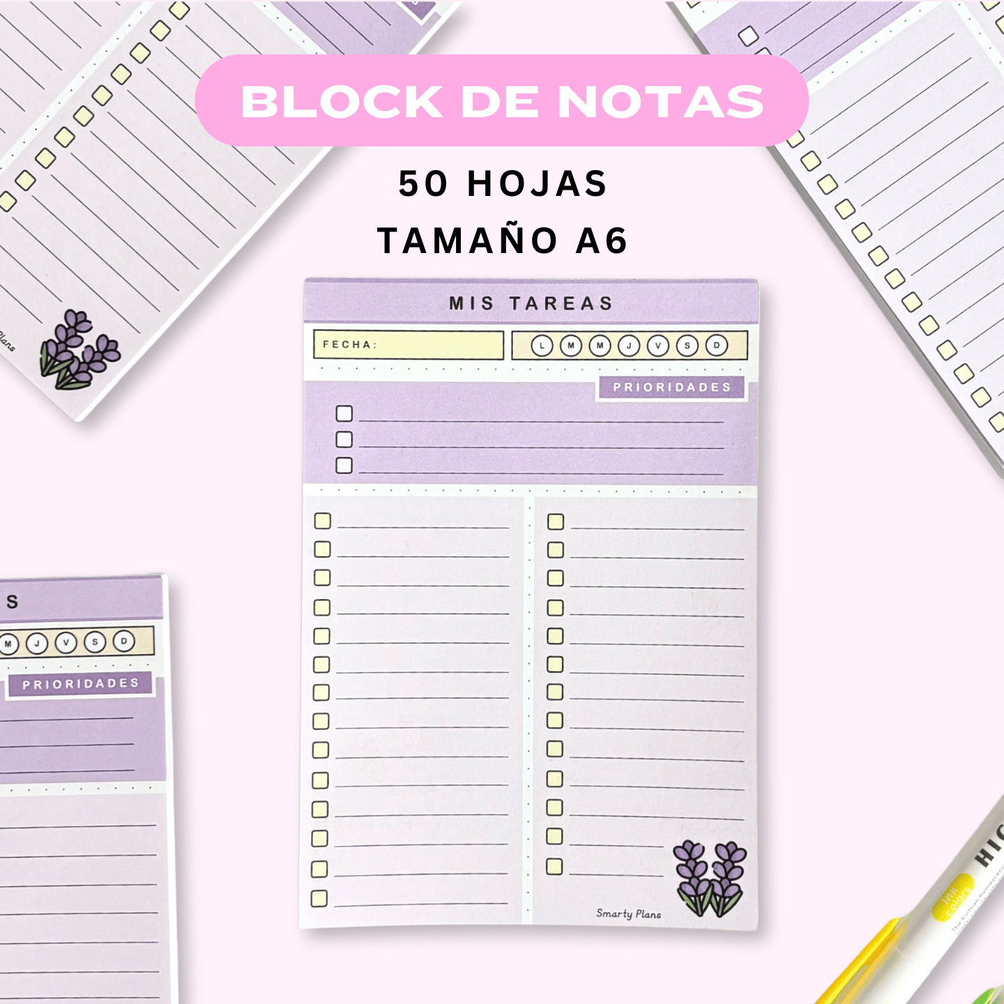 Bloc de Notas - Tareas Extra Lila