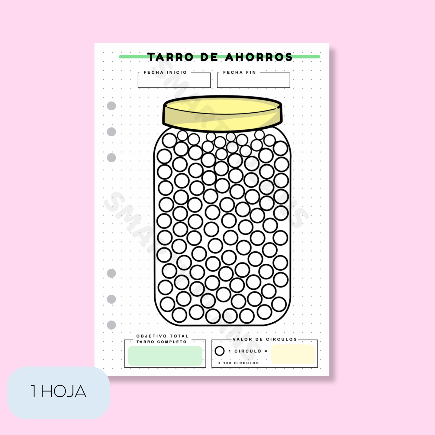 Plantilla Individual Finanzas - Tarro de Ahorros