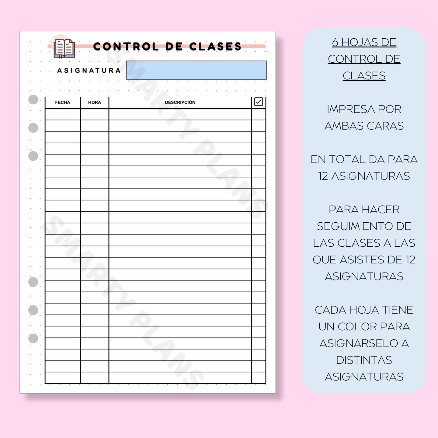 Pack Plantillas Estudiantes - Control de Clases