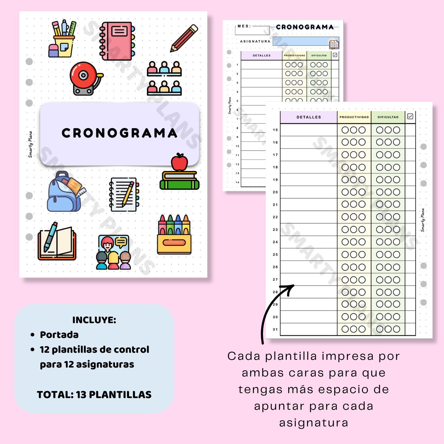 Pack Plantillas Estudiantes - Cronograma