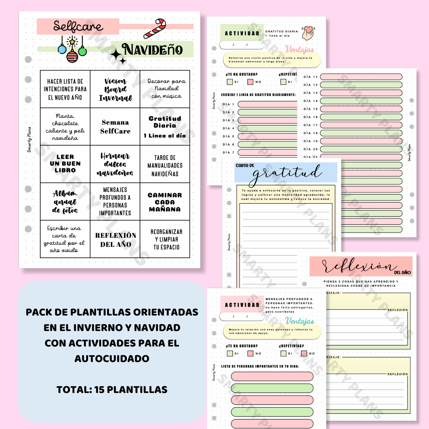 Pack Plantillas - Selfcare Invierno Navidad