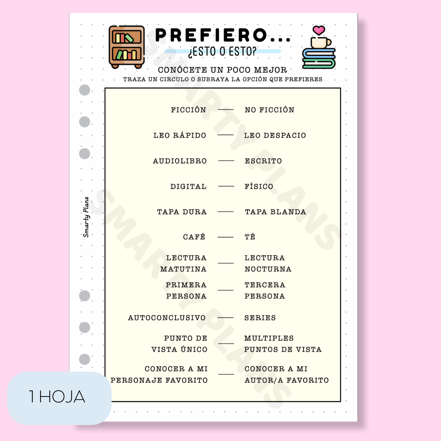 Plantilla Lectura - Prefiero... ¿esto o esto?