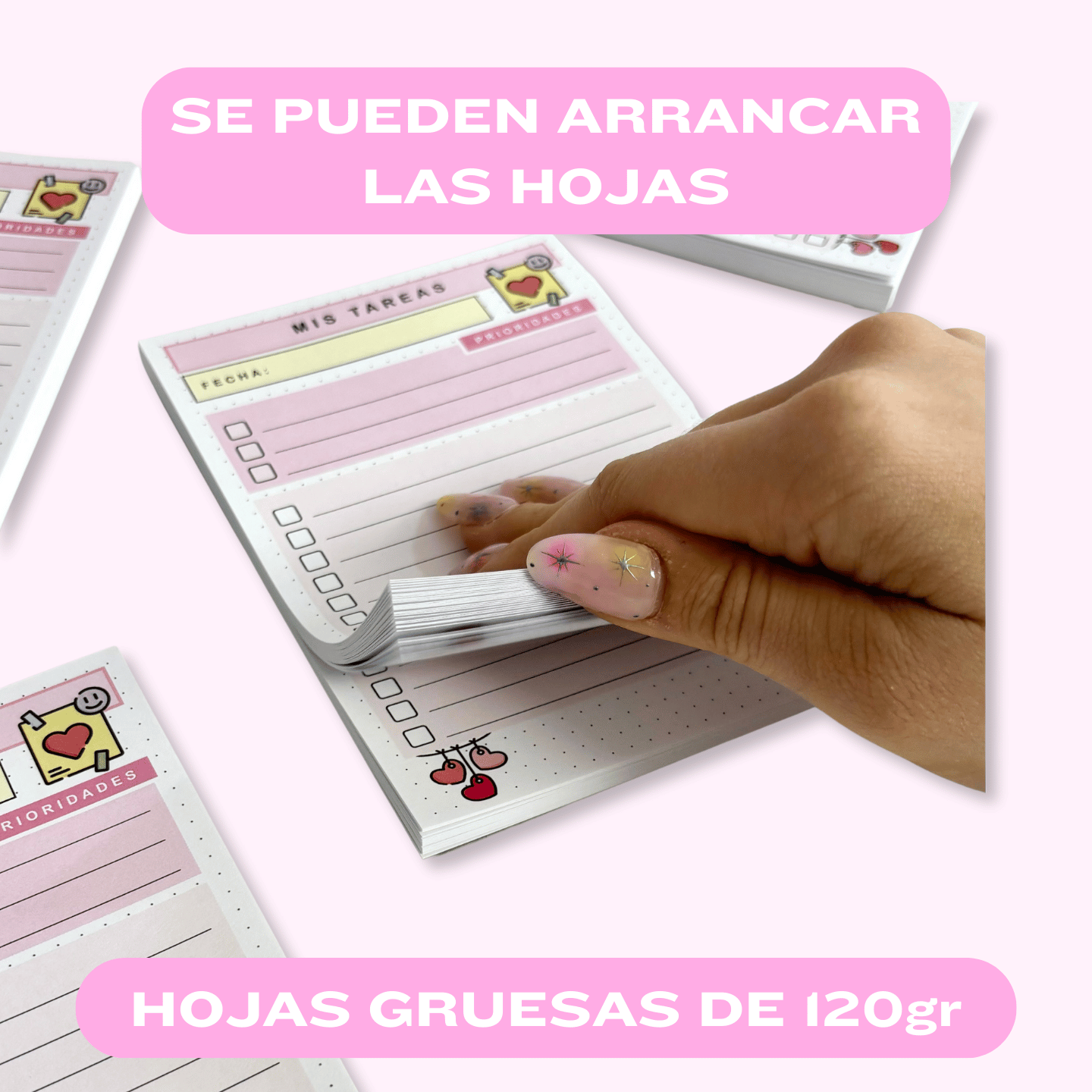 Bloc de Notas - Tareas Rosa