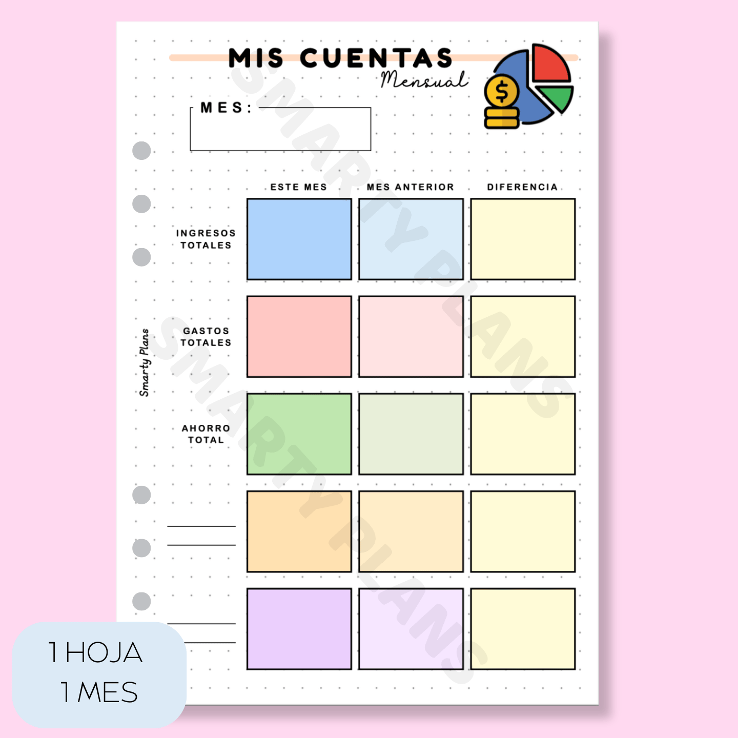 Plantilla Individual Mensual - Mis Cuentas