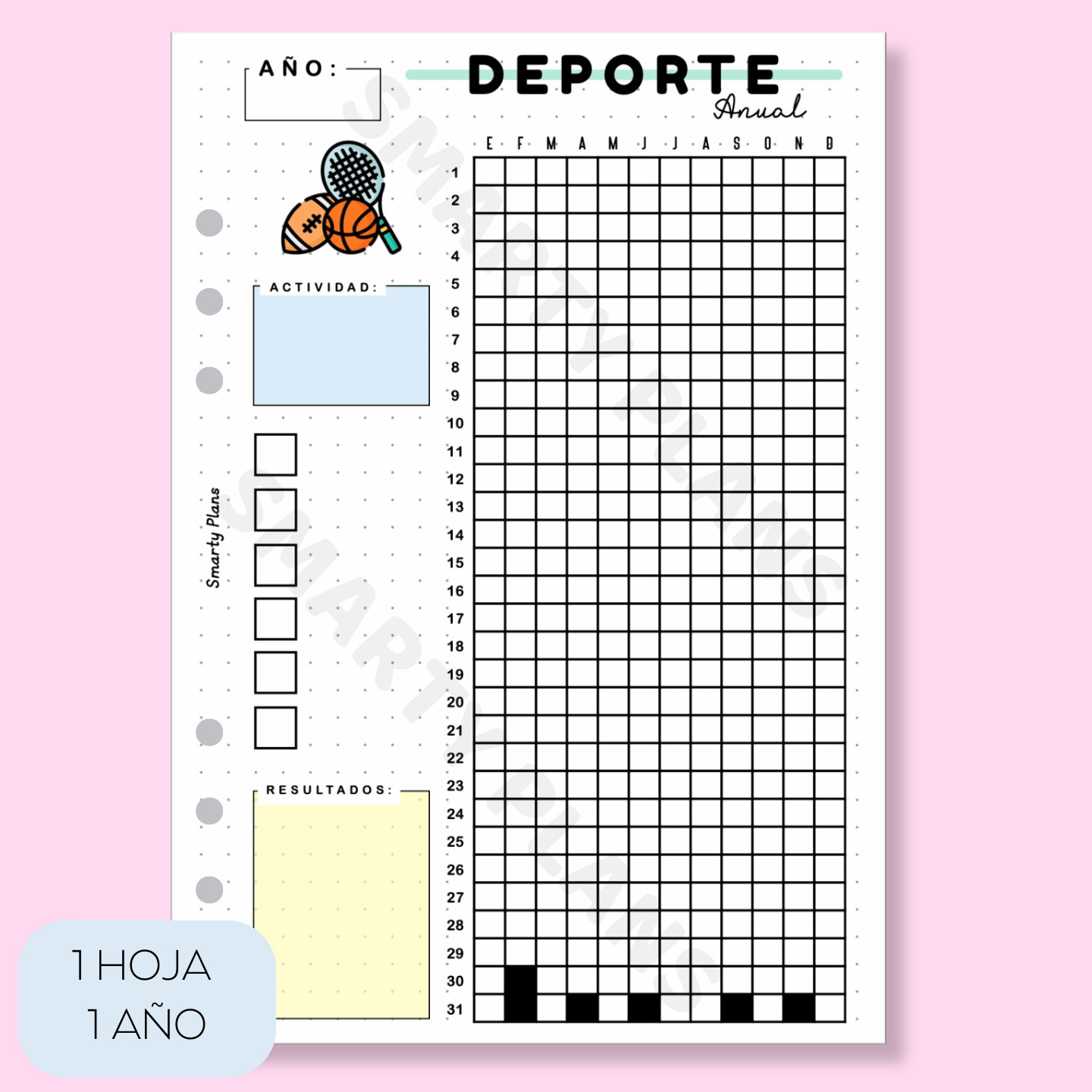 Hoja Anual - Deporte