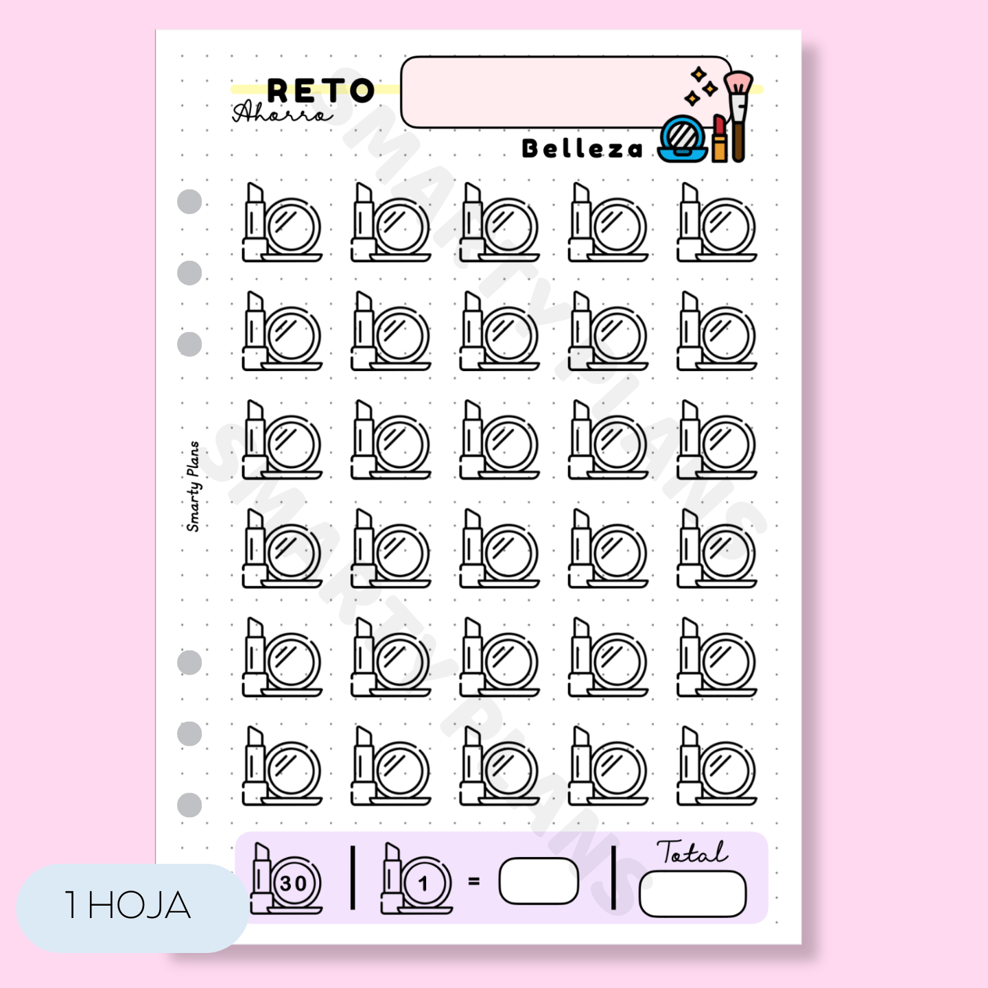 Plantilla Individual Finanzas - Reto de Ahorro Belleza