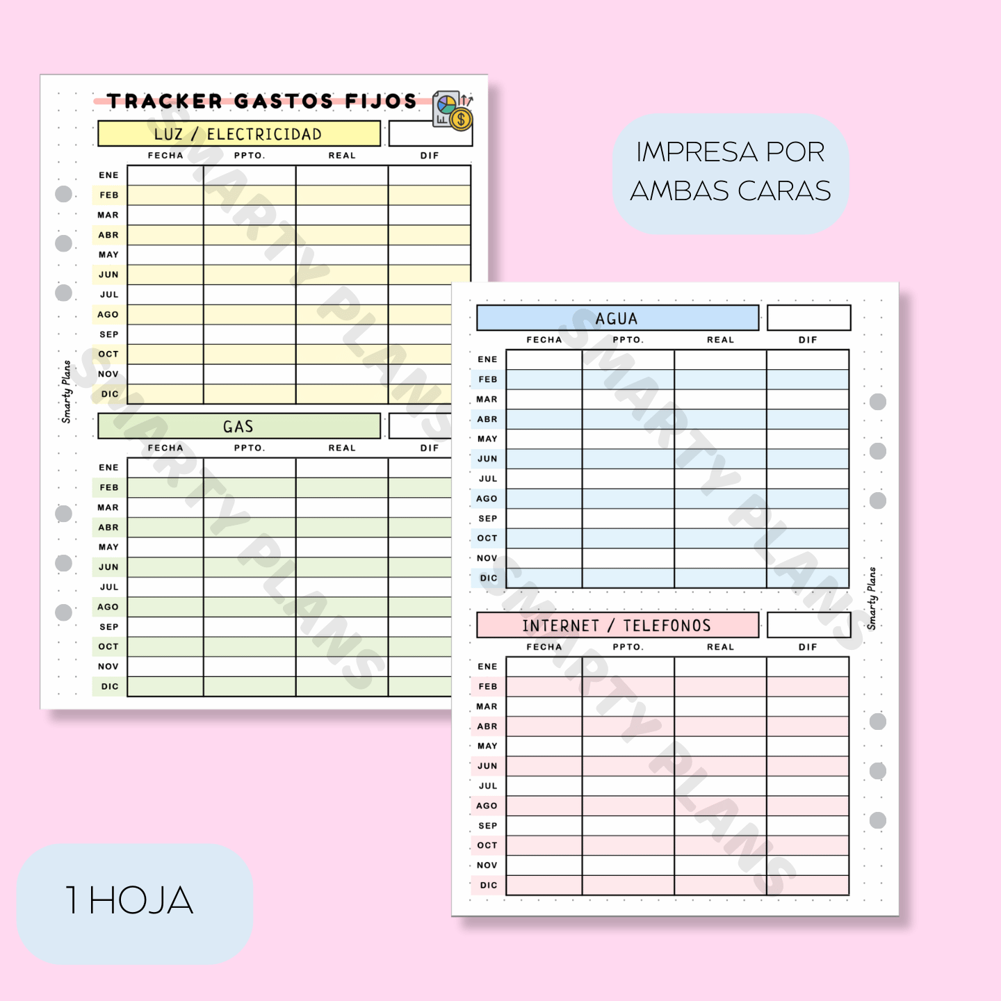Plantilla Individual Finanzas - Tracker Gastos Fijos