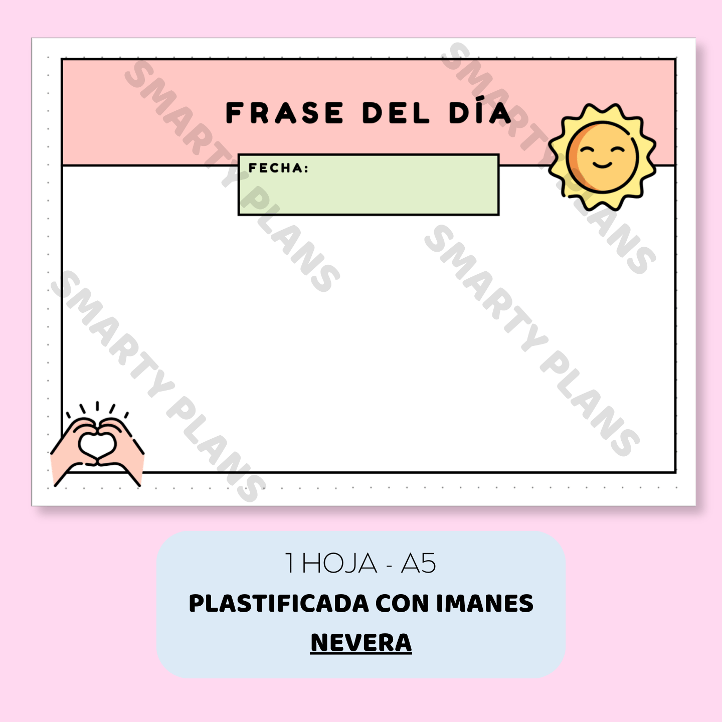 Plantilla Nevera Plastificada - Frase del Día