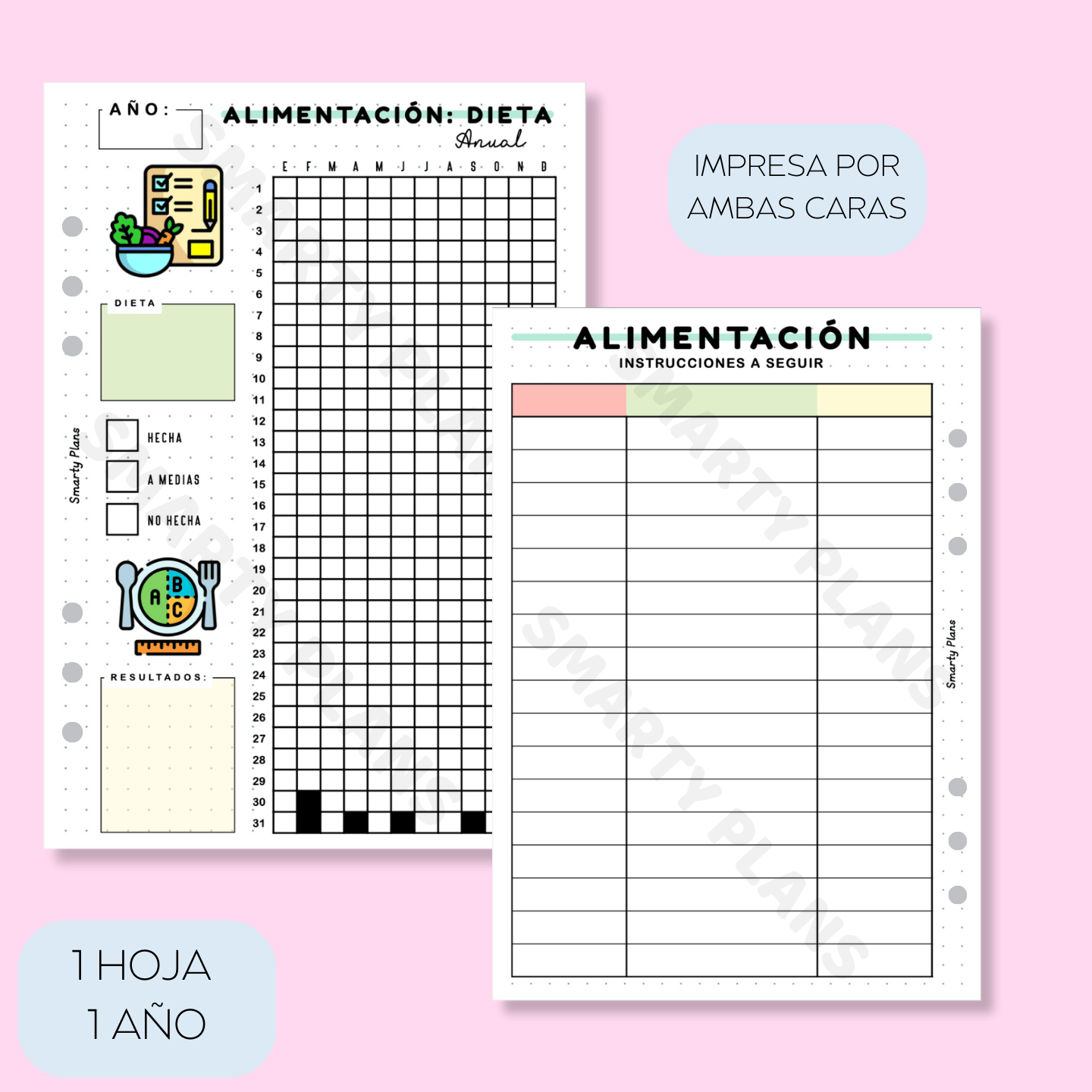Hoja Anual - Alimentación Dieta