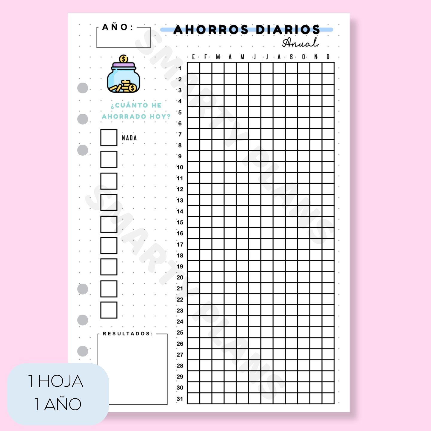 Hoja Anual - Finanzas Ahorros Diarios