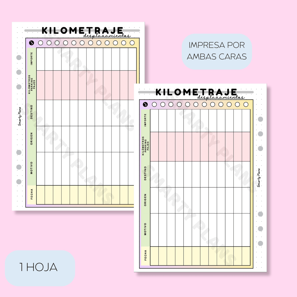 Plantilla Individual Currante - Kilometraje y Desplazamientos