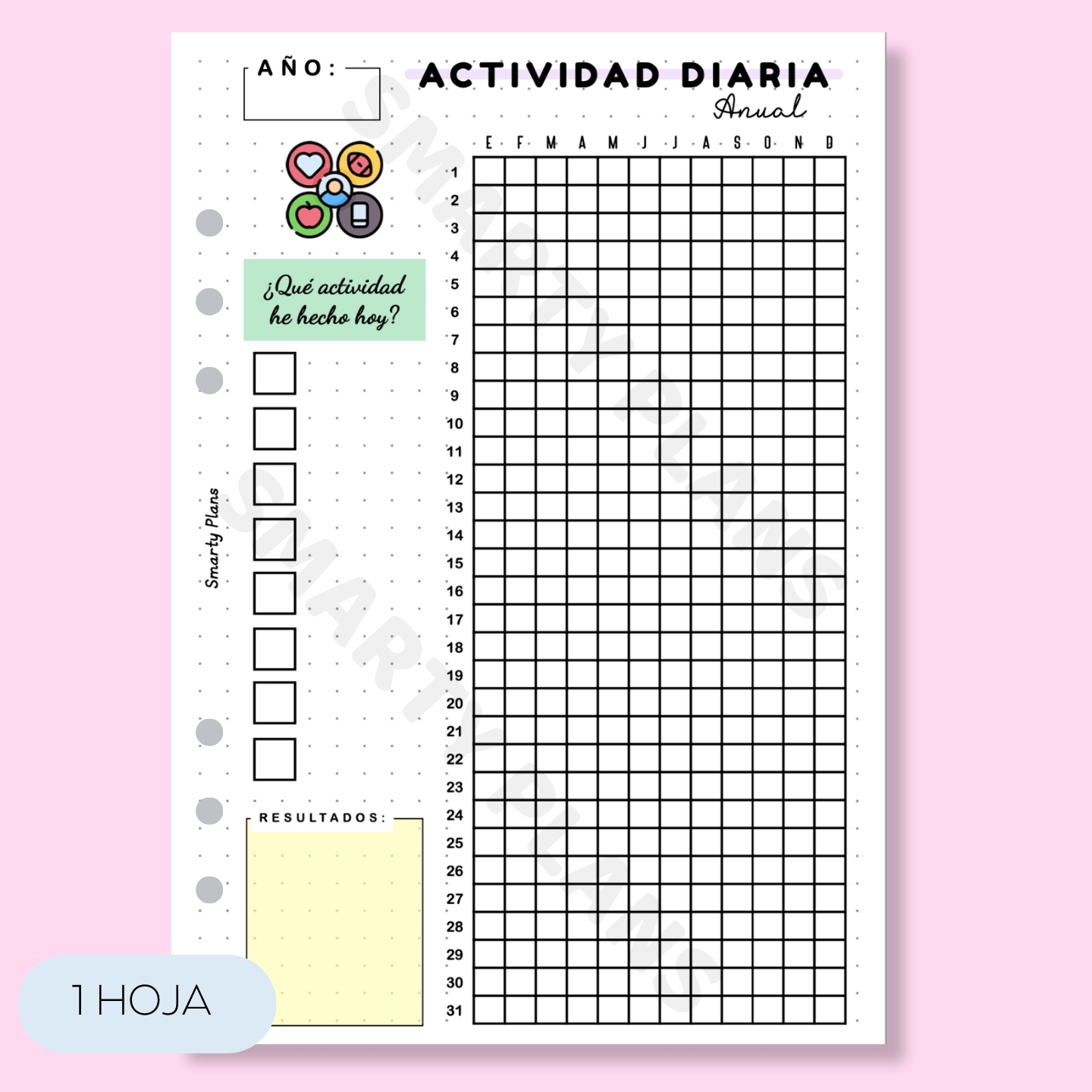 Hoja Anual - Actividad Diaria