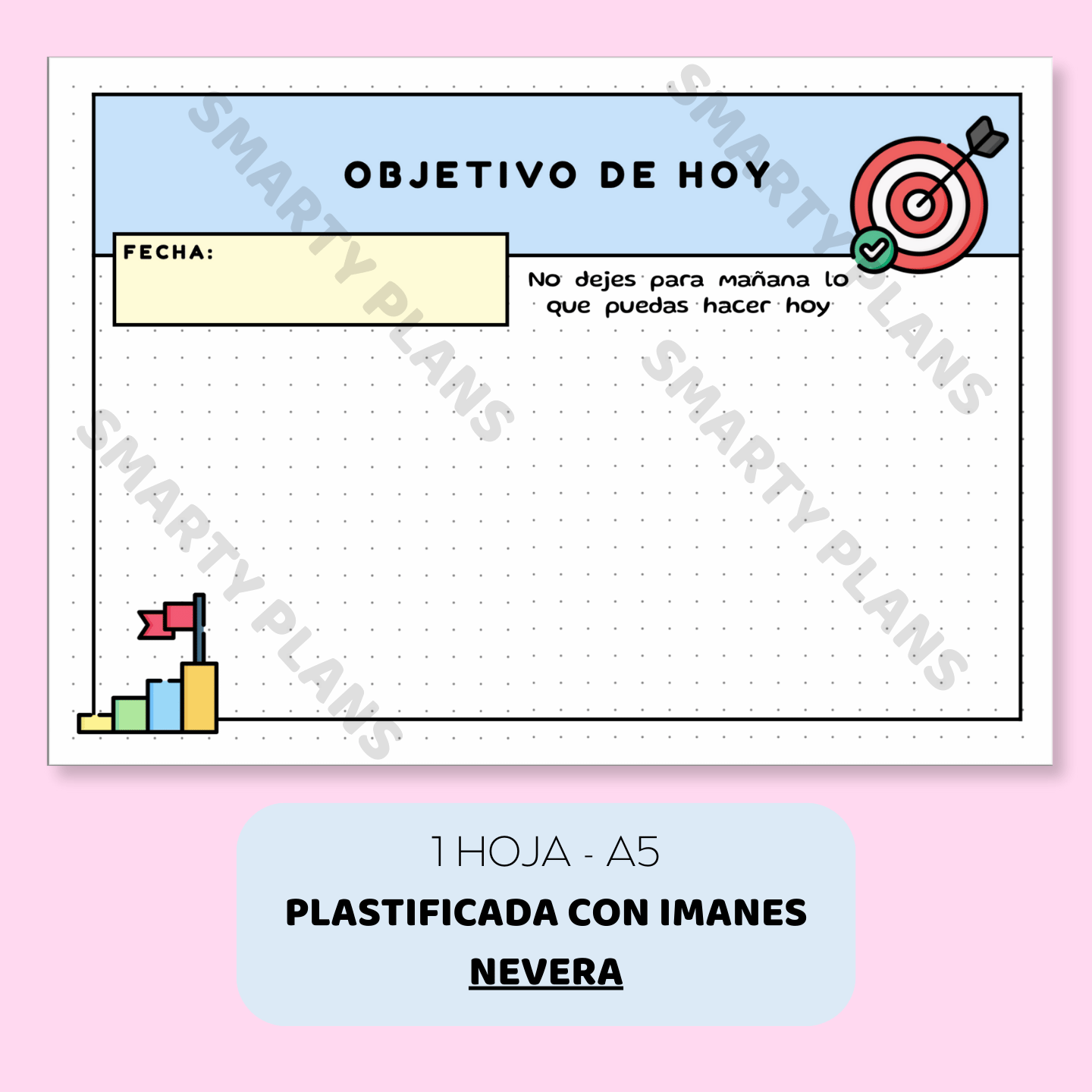 Plantilla Nevera Plastificada - Objetivo de Hoy