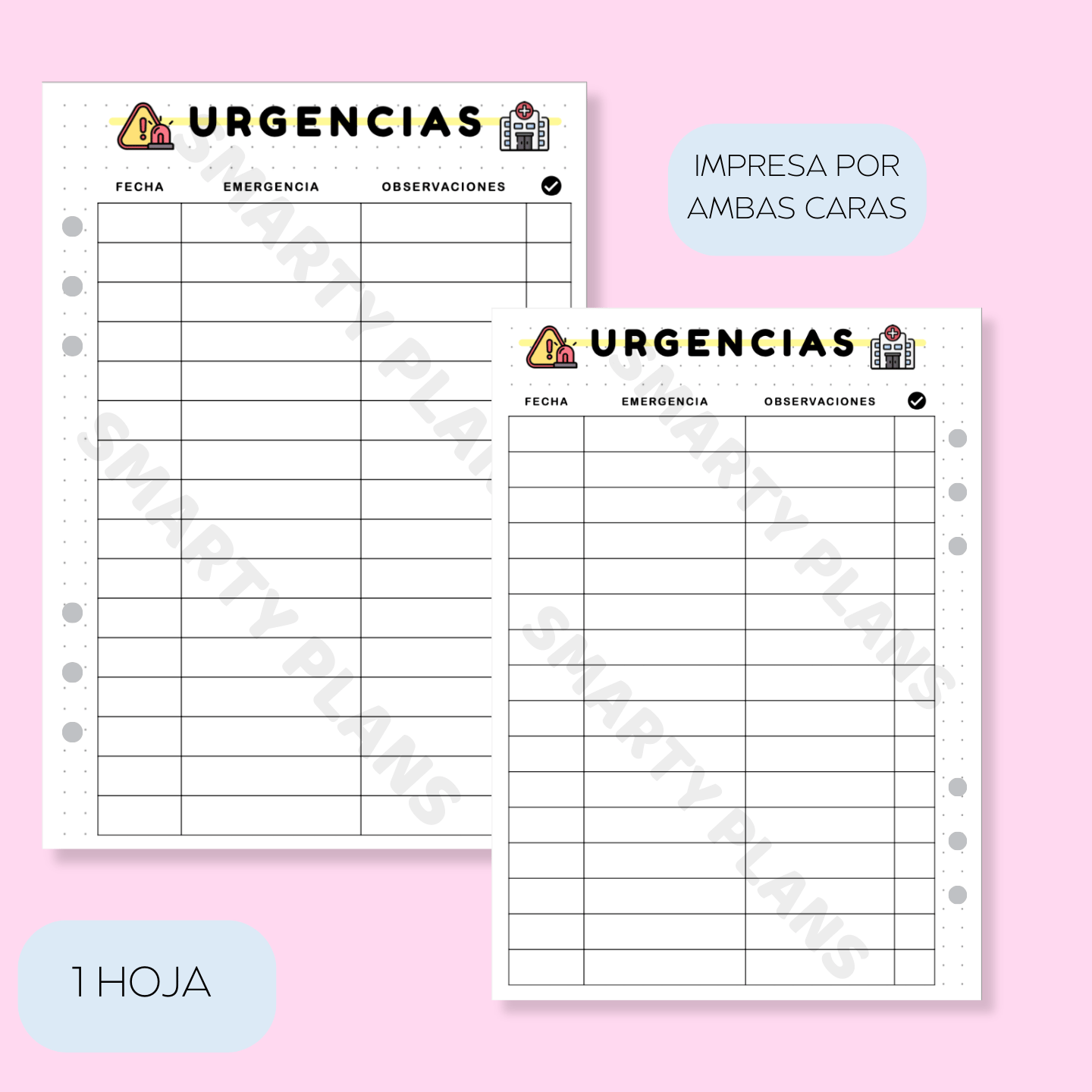 Plantilla Individual - Urgencias