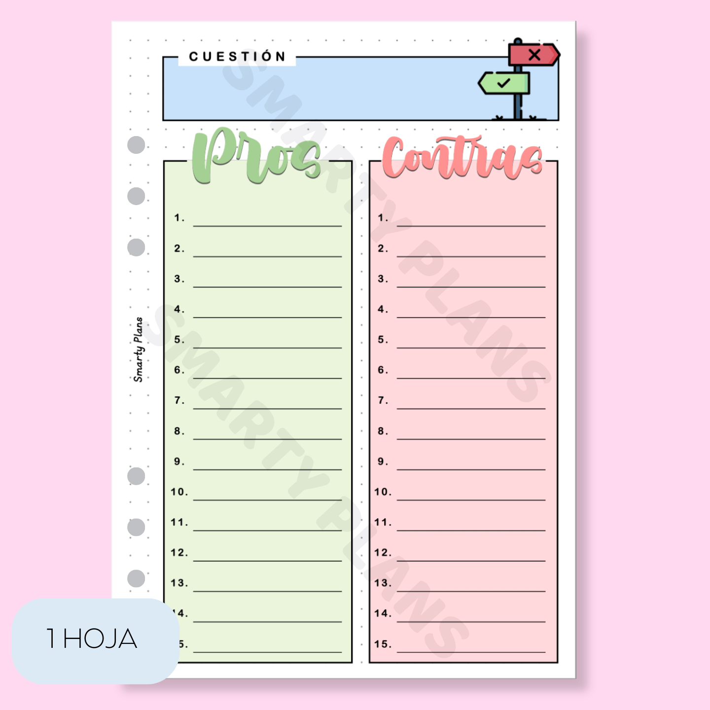 Plantilla Individual - Pros y Contras