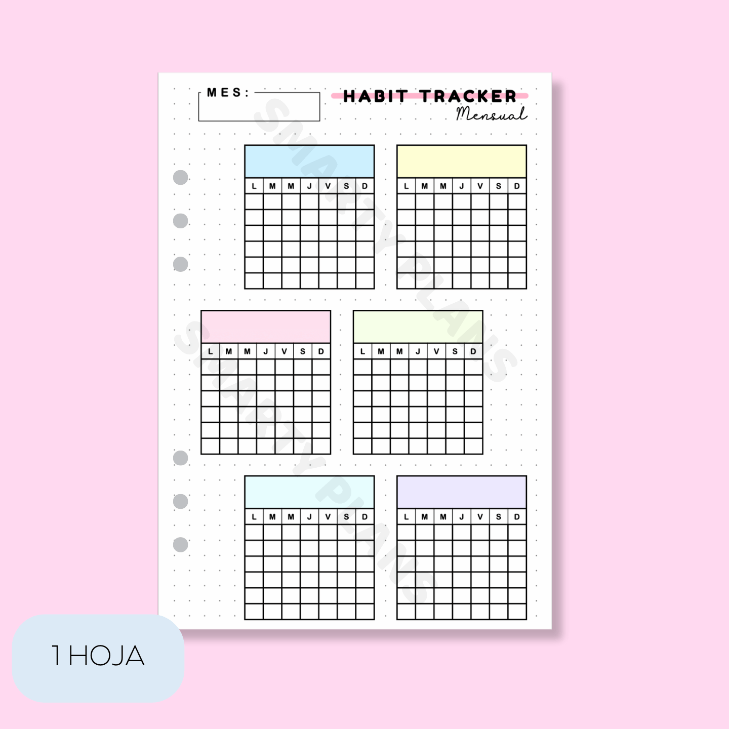 Plantilla Individual Mensual - Hábitos / Habit Tracker