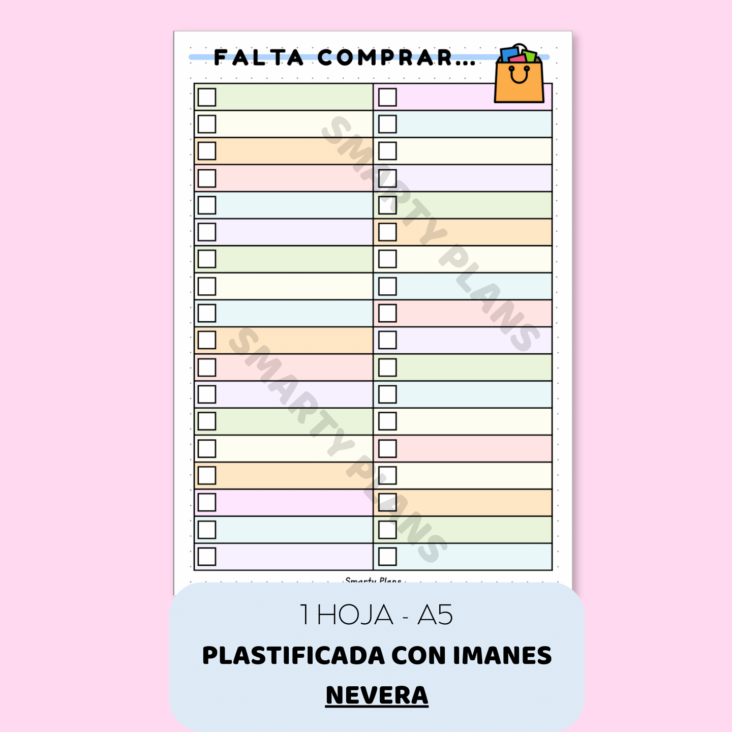 Plantilla de Nevera Plastificada - Falta Comprar...