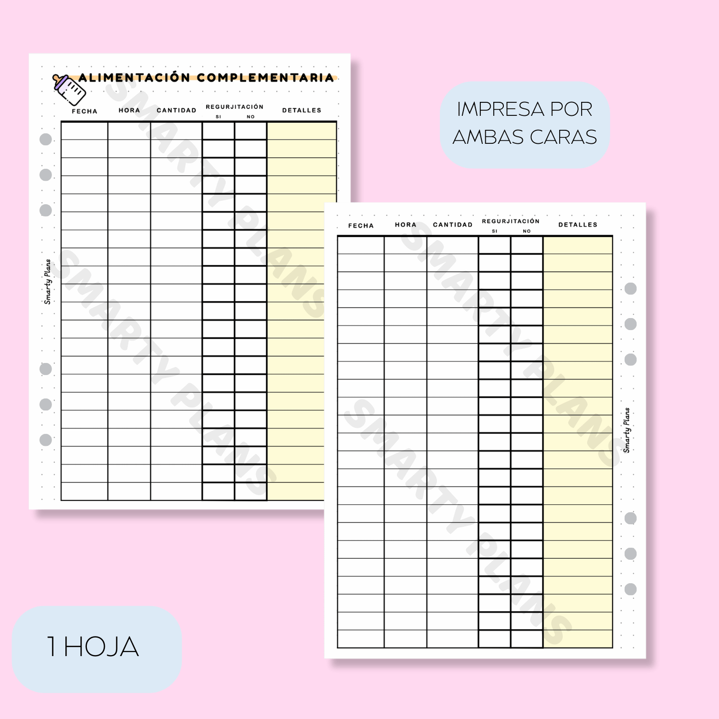 Plantilla Individual - Alimentación Complementaria
