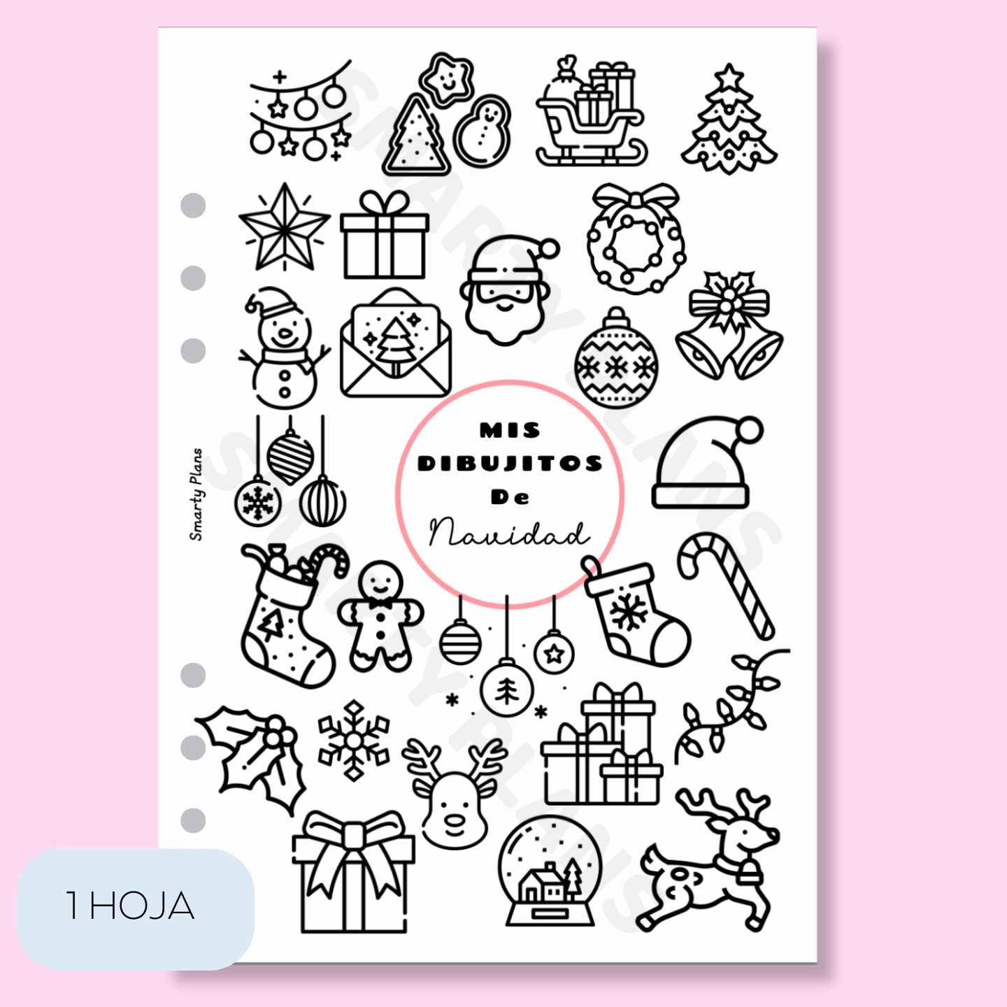 Plantilla Individual - Mis Dibujos de Navidad