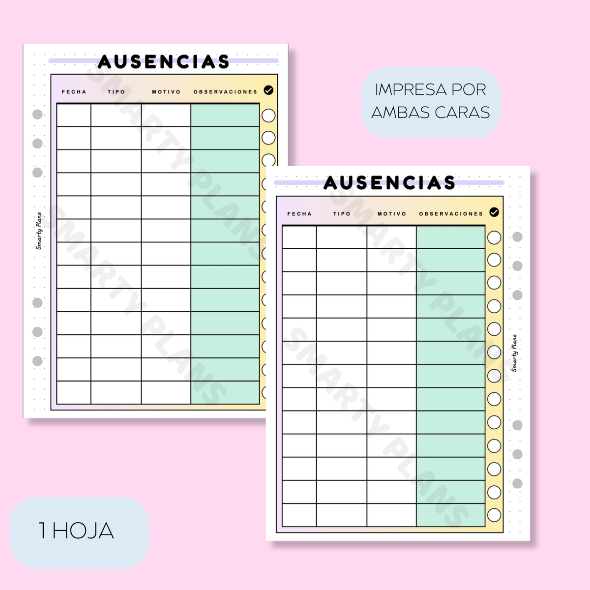 Plantilla Individual Currante - Ausencias
