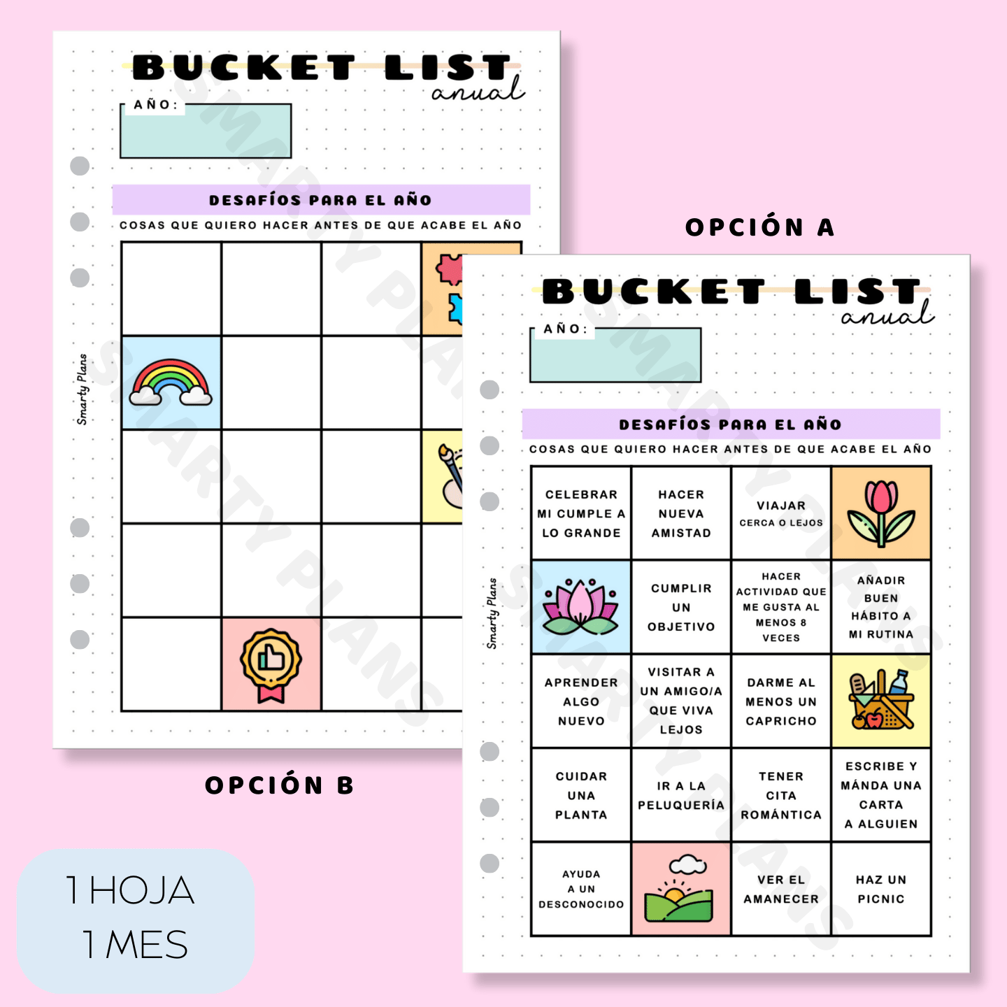 Hoja Anual - Bucket List Anual