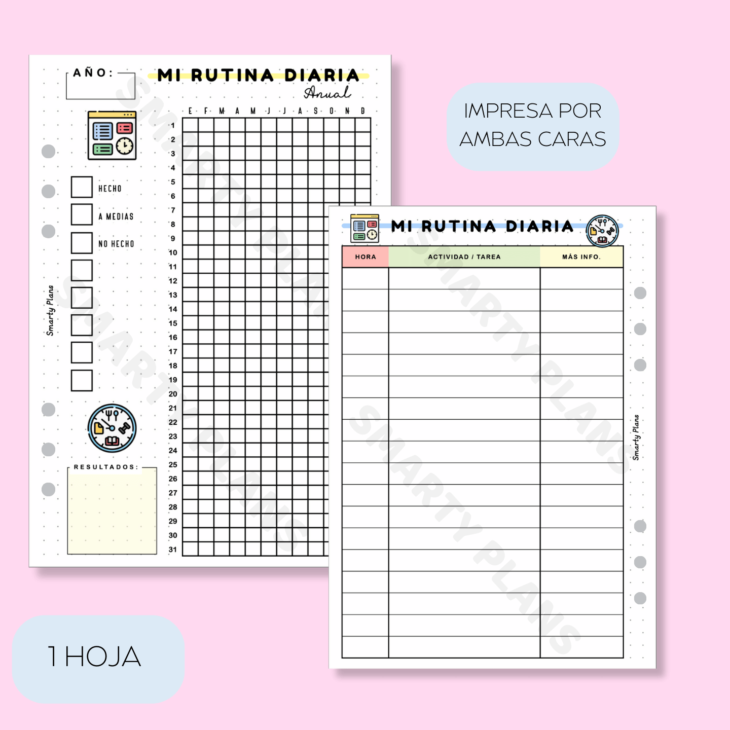 Hoja Anual - Mi Rutina Diaria