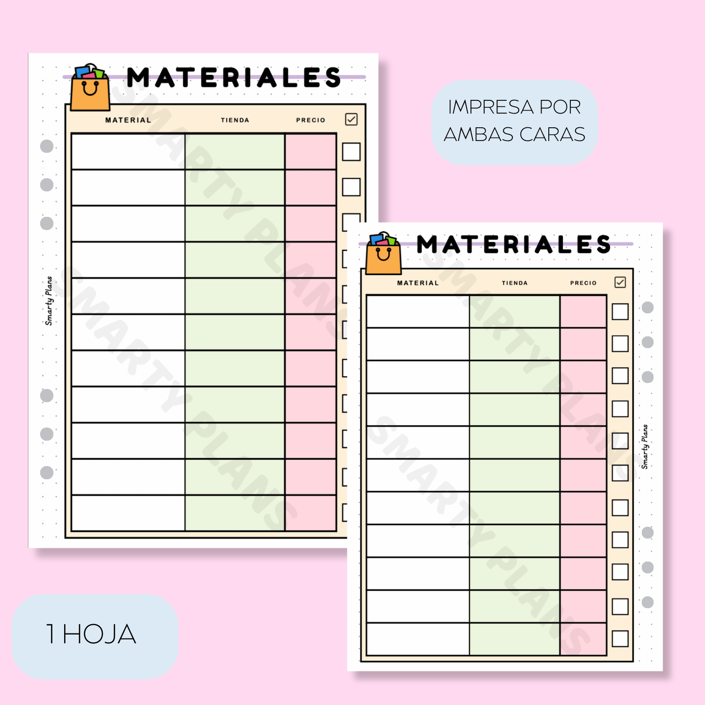 Plantilla Individual Eventos - Materiales