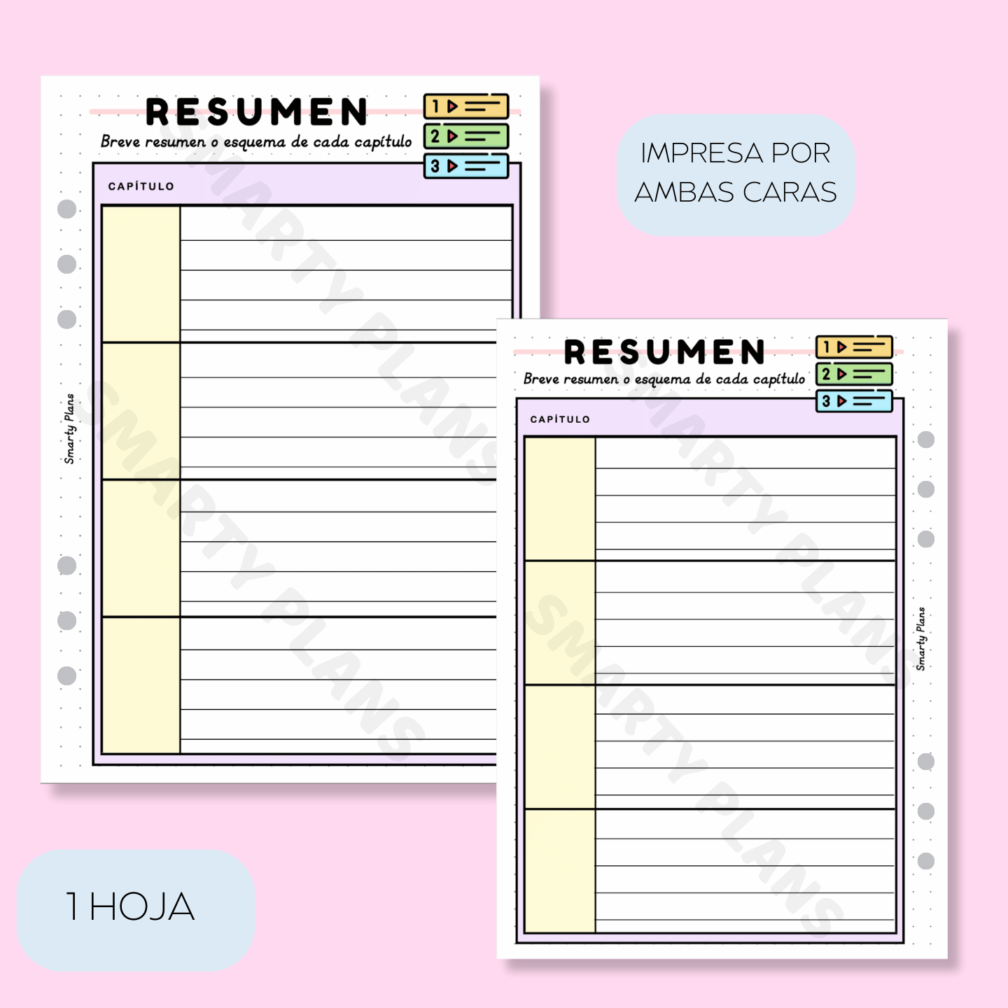 Plantilla Individual Escritores - Resumen Capítulos