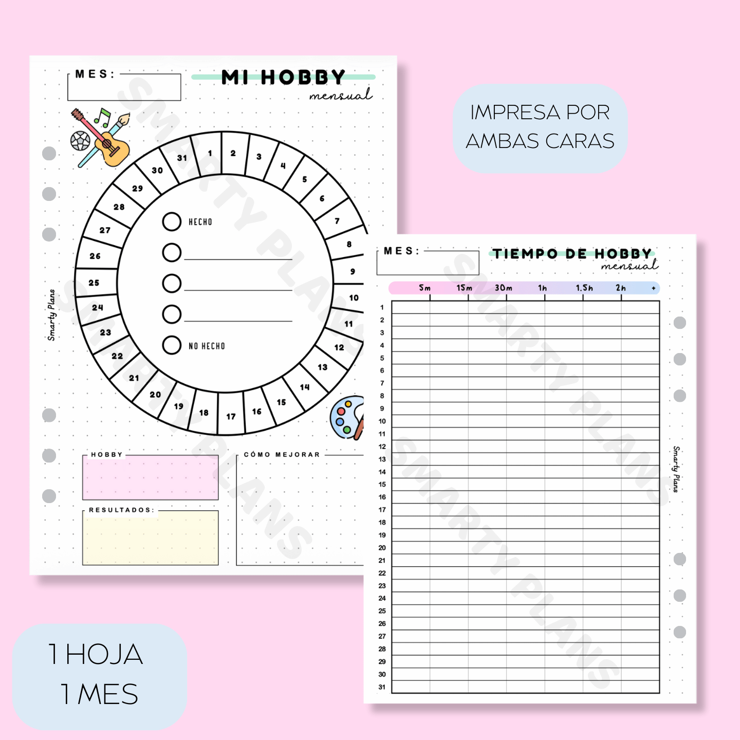 Plantilla Mensual - Mi Hobby