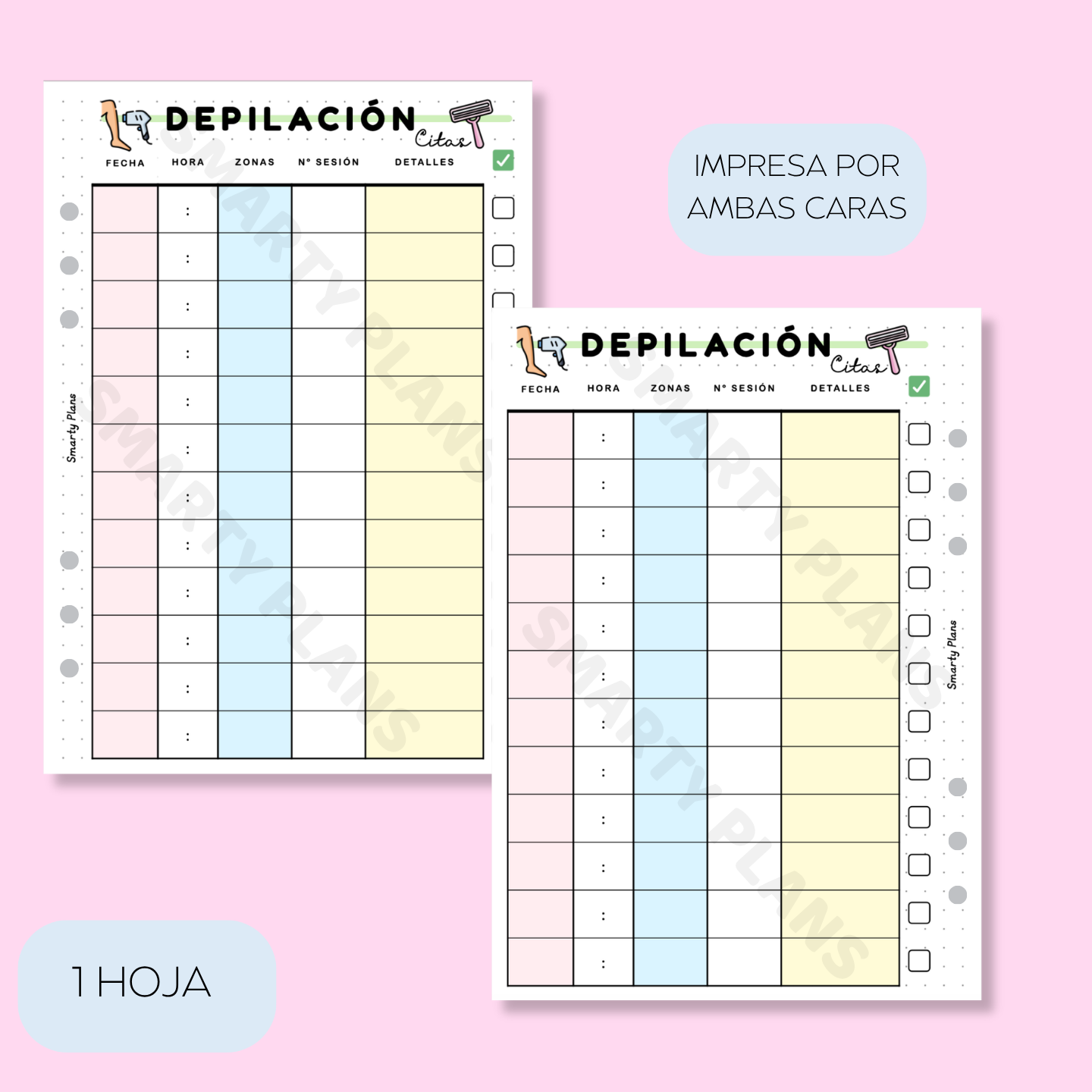 Plantilla Individual - Depilación