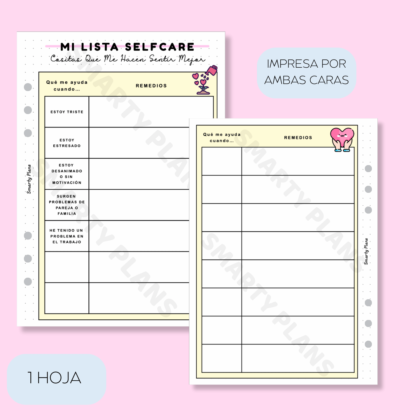 Plantilla Individual - Mis Lista Selfcare