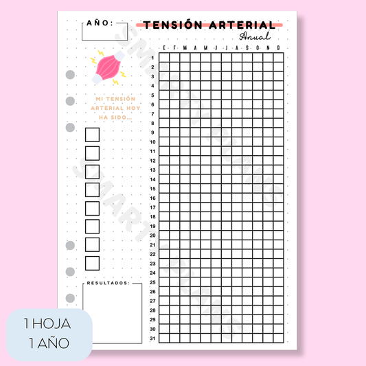 Hoja Anual Salud - Tensión Arterial