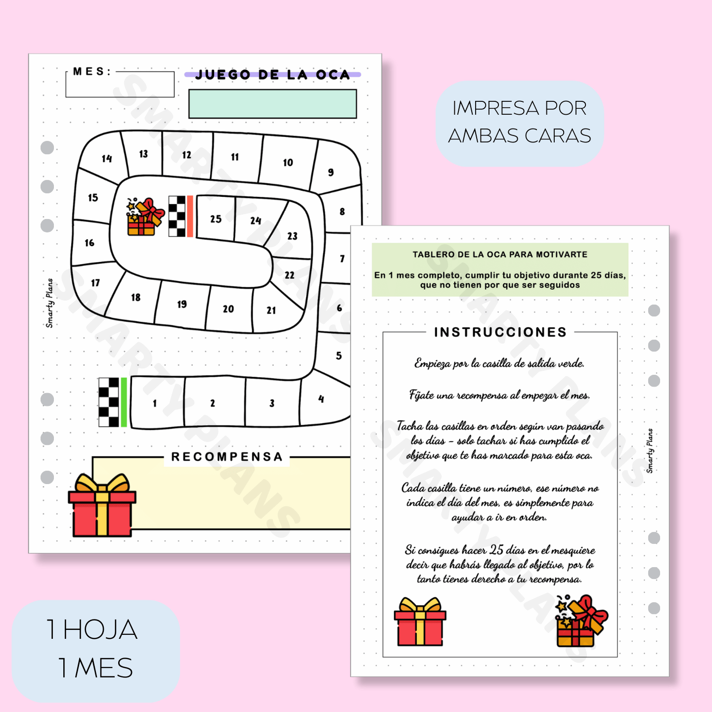 Plantilla Mensual - Oca En Blanco
