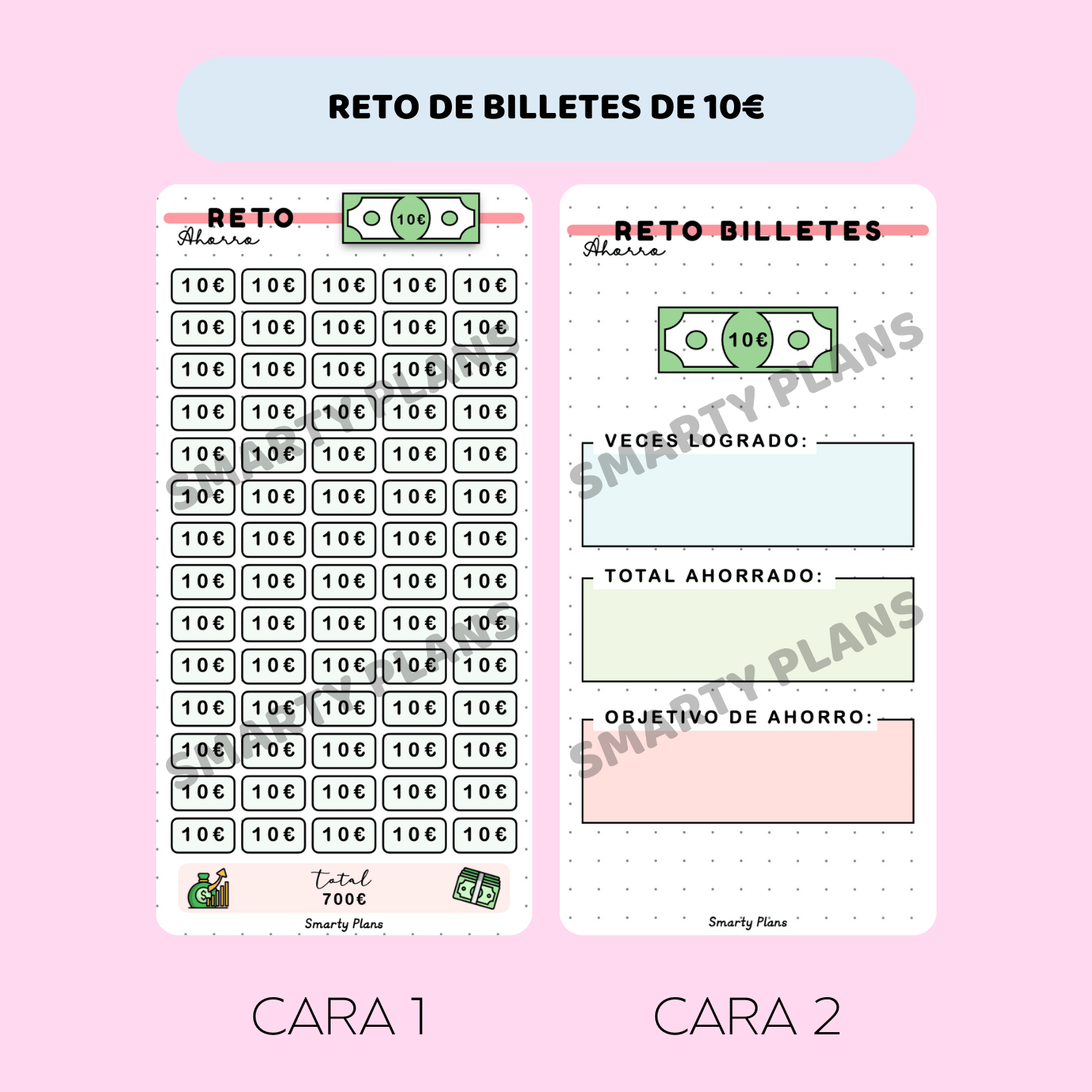 Retos de Ahorro -  Tarjetas Plastificadas