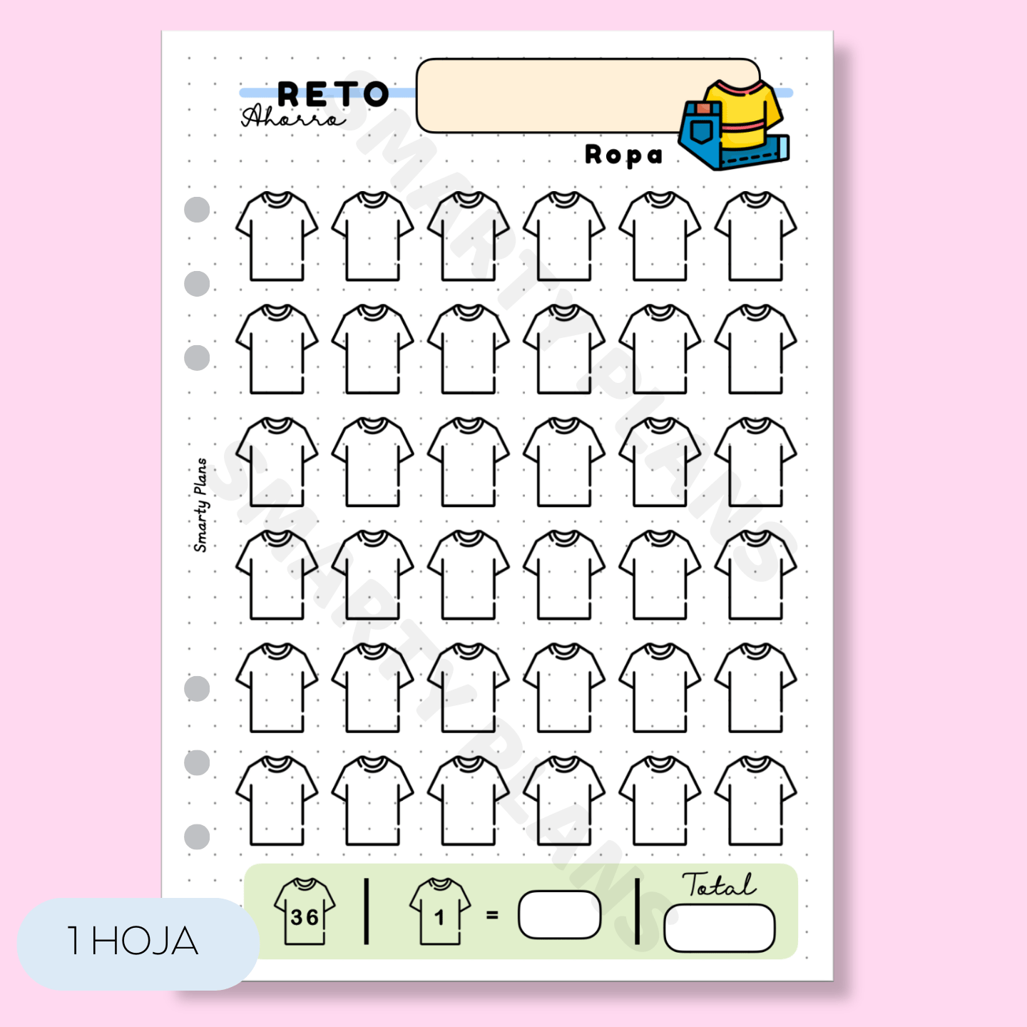 Plantilla Individual Finanzas - Reto de Ahorro Ropa