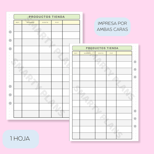 Plantilla Individual - Productos Tienda Emprendimiento