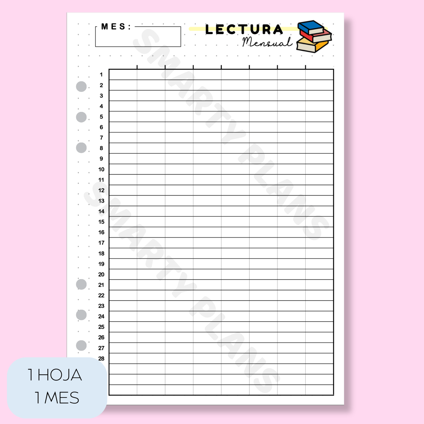Plantilla Mensual Individual - Lectura